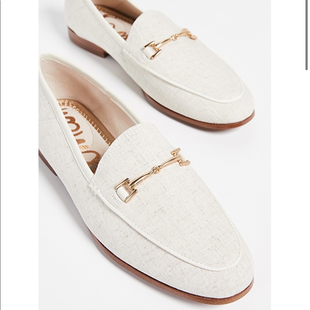 SAM EDELMAN Loraine Bit Loafer Natural Linen 7.5